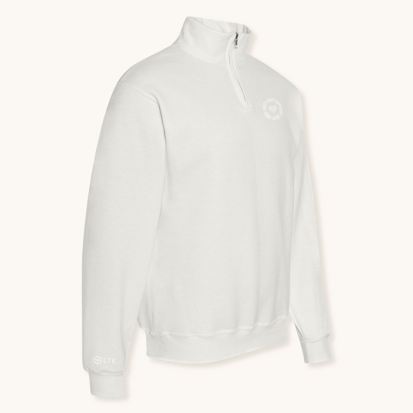 Quarter-Zip Sweatshirt - White
