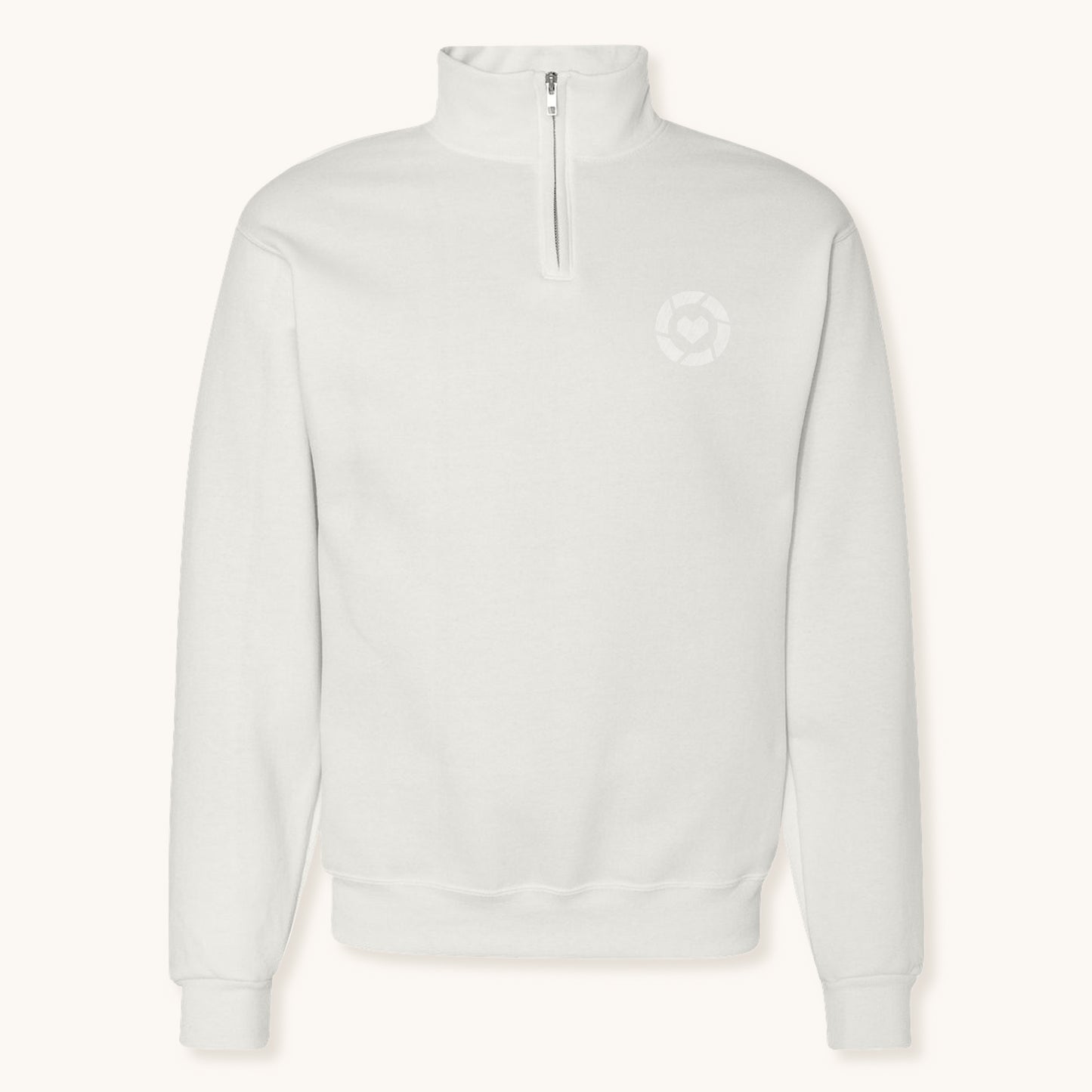 Quarter-Zip Sweatshirt - White